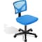 Simple Deluxe Armless Small Home Office Desk Chair, Ergonomic Low Back Computer Chair, Adjustable Rolling Swivel 3A88FNCHAIRC2077BU01 - alternate 1