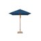 Bambrella 7' Square Bamboo Market Umbrella w/1.5" Pole Diameter-Blue Canopy 2.1m SQ-L-BL - alternate 1
