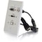 C2G HDMI, VGA, 3.5MM AUDIO AND USB PASS THROUGH SINGLE GANG WALL PLATE - ALUMINUM 39707 - alternate 1