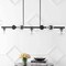 Jonathan Y Luca Parisian 53" 7-Light Modern Glam Iron Globe Linear LED Pendant, Black/Clear JYL7573B - alternate 11