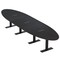 Skutchi Designs 14 Person Conference Table With Power Unit | 16' Oval Table | Harmony Series HAR-OVL-48X192-T.BK-U999ST19-EBLK - alternate 1