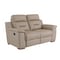 Homeroots 67in Beige And Brown Faux Leather Manual Reclining Loveseat 343908 - alternate 1