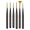 Princeton Mini-Detailer Brush Set, Synthetic Bristles, Short Handle Mixed Media Paintbrush, Black, 6-Piece Set P30506SET - alternate 2