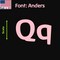 Aacc Self-Adhesive Vinyl Letter: Q, Scale: 12 cm. Color: Pink Font: Anders by, 8PK AACC-Anders-UQ-Pink-M12x8 - alternate 1