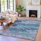 Homeroots 10' X 14' Navy Blue And Ivory Abstract Washable Indoor Outdoor Area Rug 630932 - alternate 6