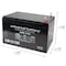 Upg Sealed Lead Acid Battery, 12 V, 12Ah, UB12120, T5 Tab Terminal, AGM Type 40842 - alternate 5
