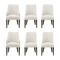 Manhattan Comfort 6-Piece Beever Dining Chair and Arm Chair in Cream 6-DC103-CR - alternate 9
