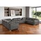 Homeroots Dark Gray Italian Leather Power Reclining U Shaped Ten Piece Corner Sectional With Console 632581 - alternate 12