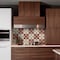 Homeroots 6" x 6" Brown And Gold Vinyl Arabesque Peel And Stick Removable Tiles 569314 - alternate 7