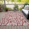 Homeroots 10' X 14' Red And Ivory Abstract Washable Indoor Outdoor Area Rug 602520 - alternate 7