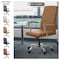 Leisuremod Evander Office Chair in Upholstered Leather and Iron Frame with Swivel and Tilt, Acorn Brown EO20LBRL - alternate 8