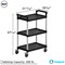 Amgood 32inx16in Utility/Bussing Cart, Three Shelves. Heavy-Duty Polypropylene, Black Shelves, Grey Posts AMG CART-PUC-3216-Z - alternate 6