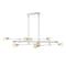 Jonathan Y Ikon 63" 8-Light Modern Vintage Arm-Adjustable Iron Linear LED Pendant, Chrome JYL7599A - alternate 10