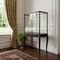 Homeroots 14in Black And Clear Glass Standard Display Stand 364379 - alternate 3