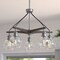 Vaxcel Avondale 25.5-in Nickel and Wood Farmhouse 5 Light Chandelier Fixture H0256 - alternate 6
