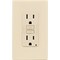 Leviton SmartlockPro Self-Test 15A Ivory Residential Grade 5-15R GFCI Outlet with Screwless Wall Plate C51-GFNT1-0PI - alternate 2
