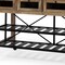 Homeroots Brown Solid Wood Top Kitchen Island With Two Tier Black Metal Rolling 380617 - alternate 9