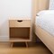 Homeroots 22" Natural Solid Manufactured Wood and Wood One Drawer Nightstand 489235 - alternate 3