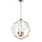 Jonathan Y Isabelle 20 in. Adjustable Metal/Glass LED Pendant, Antique Gold JYL9042A - alternate 8