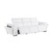Homeroots 104" White Top Grain Leather Reclining Metal USB Sofa 720441 - alternate 9