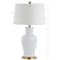 Jonathan Y Julian 29" Traditional Classic Ceramic Urn LED Table Lamp, White/Gold JYL4026A - alternate 8