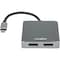 Rocstor Usb-C To Dual Displayport Multi-Monitor Adapter - 2-Port Displayport Y10A201-A1 - alternate 1