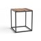 Homeroots 24" Black And Brown Solid Wood And Iron Square End Table 379809 - alternate 1