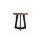 Homeroots 24" Brown and Black Solid Wood And Iron Round Cross Legs End Table 661260 - alternate 4