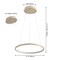 Jonathan Y Brice 15.75" Modern Contemporary Metal Round Dimmable Integrated LED Pendant, Beige JYL7202H - alternate 11