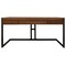 Homeroots 60" Brown And Black Acacia Solid Wood Executive Desk With Three Drawers 489174 - alternate 1