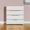 Homeroots 32" White and Natural Four Drawer Dresser 543994 - alternate 1