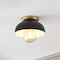 Jonathan Y Paulina 8.5" 1-Light Classic Industrial Iron LED Flush Mount, Black/Gold Painting JYL1327A - alternate 9