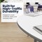 Flash Furniture Commercial Adjustable Height Horseshoe Activity Table-Standard Legs in White XU-A6066-HRSE-WHT-T-A-GG - alternate 10
