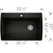 Blanco Diamond Super Single Dual Mount, Coal Black 442917 - alternate 5