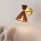 Jonathan Y Zoey 10" 1-Light Mid-Century Vintage Retro Rattan/Metal LED Sconce w/Adjustable Shade, Dark Brown/Bra JYL1601B - alternate 10