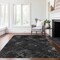 Homeroots 8' X 10' Charcoal Gray And Silver Geometric Washable Indoor Outdoor Area Rug 588295 - alternate 8