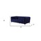 Homeroots 90" Blue Velvet Chesterfield Sofa With Silver Legs 491005 - alternate 5