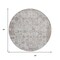 Homeroots 8' Taupe And Ivory Round Patchwork Washable Indoor Outdoor Area Rug 631439 - alternate 6