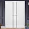 Sartodoors Slab Barn Door Panel, Planum 0016 White Silk and Aluminum Strips, Sturdy Finished Doors, Pocket Clo PLANUM0016S-WS-42 - alternate 5