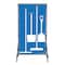 5S Supplies Housekeeping Shadow Board Broom Station V10, Blue / White, Kit + Stand, No Text HSB-V10-BLUE/WHITE-KIT-STAND-NO TEXT - alternate 1