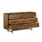 Homeroots 57" Brown and Black Solid Wood Six Drawer Double Dresser 518627 - alternate 6