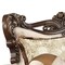 Homeroots 42" Beige Polyester Blend Curved Damask Sofa And Toss Pillows With Brown Legs 348225 - alternate 6