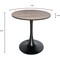 Leisuremod Bristol 27 in Round Dining Table - MDF Wood Top with Black Iron Pedestal Base BTBL-27DBR - alternate 6