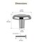 Brixwell Mushroom Cabinet Knob, 1-1/4 in Diameter, 1 in Projection, 5/16 in Base, White with Polished Chrome BXB6244267W - alternate 5