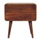 Homeroots 24" Brown Solid Wood Two Drawer Nightstand 651794 - alternate 1
