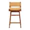 Bali & Pari Asgart Bohemian Natural Rattan and Mahogany Wood Bar Stool 251-13848-ZORO - alternate 8