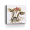 Homeroots Watercolor Floral Cow Unframed Print Wall Art 398867 - alternate 3