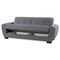 Homeroots 93" Gray Chenille Convertible Futon Sleeper Sofa And Toss Pillows With Storage 607076 - alternate 9