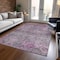 Homeroots 5' X 8' Purple And Gray Floral Washable Indoor Outdoor Area Rug 606207 - alternate 8