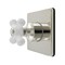 Kingston Brass Single-Handle Six-Way Diverter Valve with Square Trim Kit, Polished Nickel KS4046PX - alternate 1